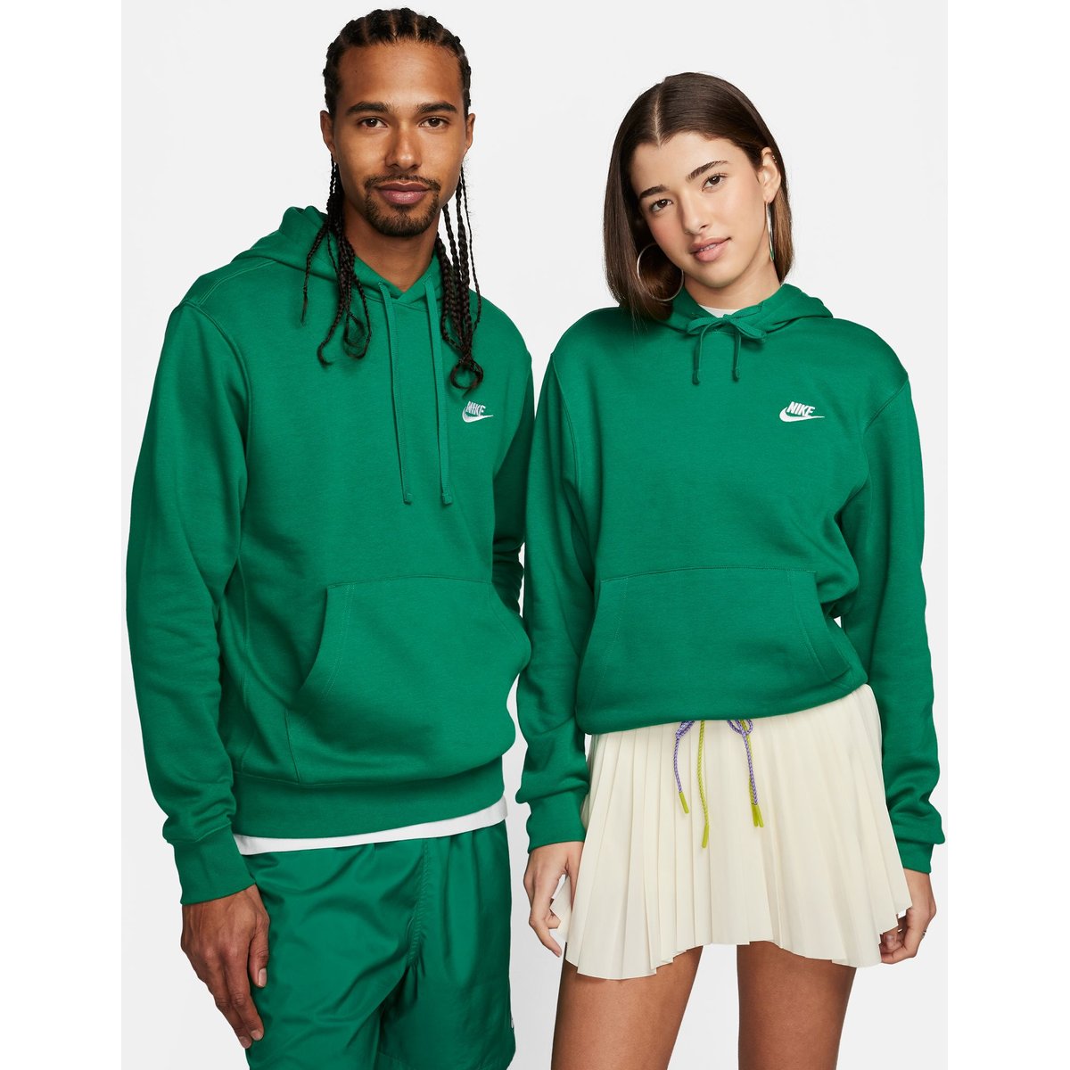 Nike Sportswear Club Hoodie PO BB Herren – MALACHITE/MALACHITE/WHITE