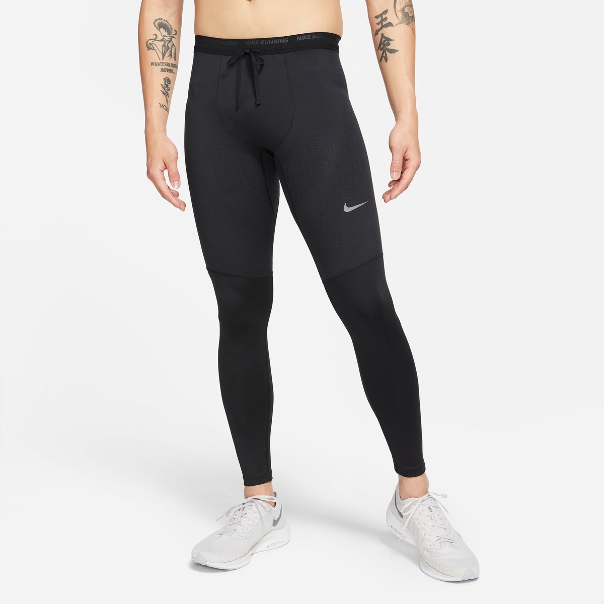 Nike Dri-FIT Phenom Elite Tights lang Herren – BLACK/REFLECTIVE SILV