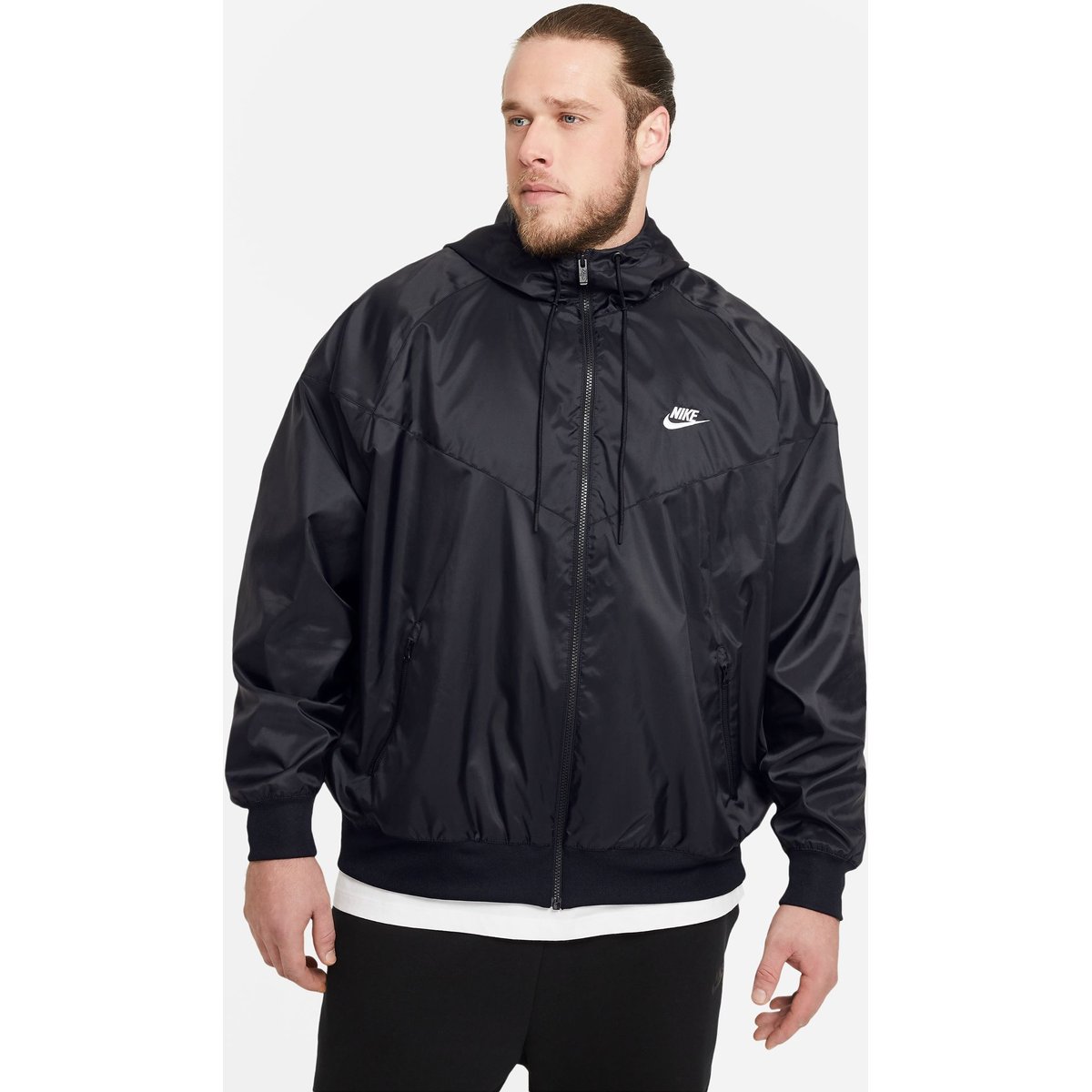 Nike Woven LND WR Kapuzenjacke Herren – BLACK/WHITE