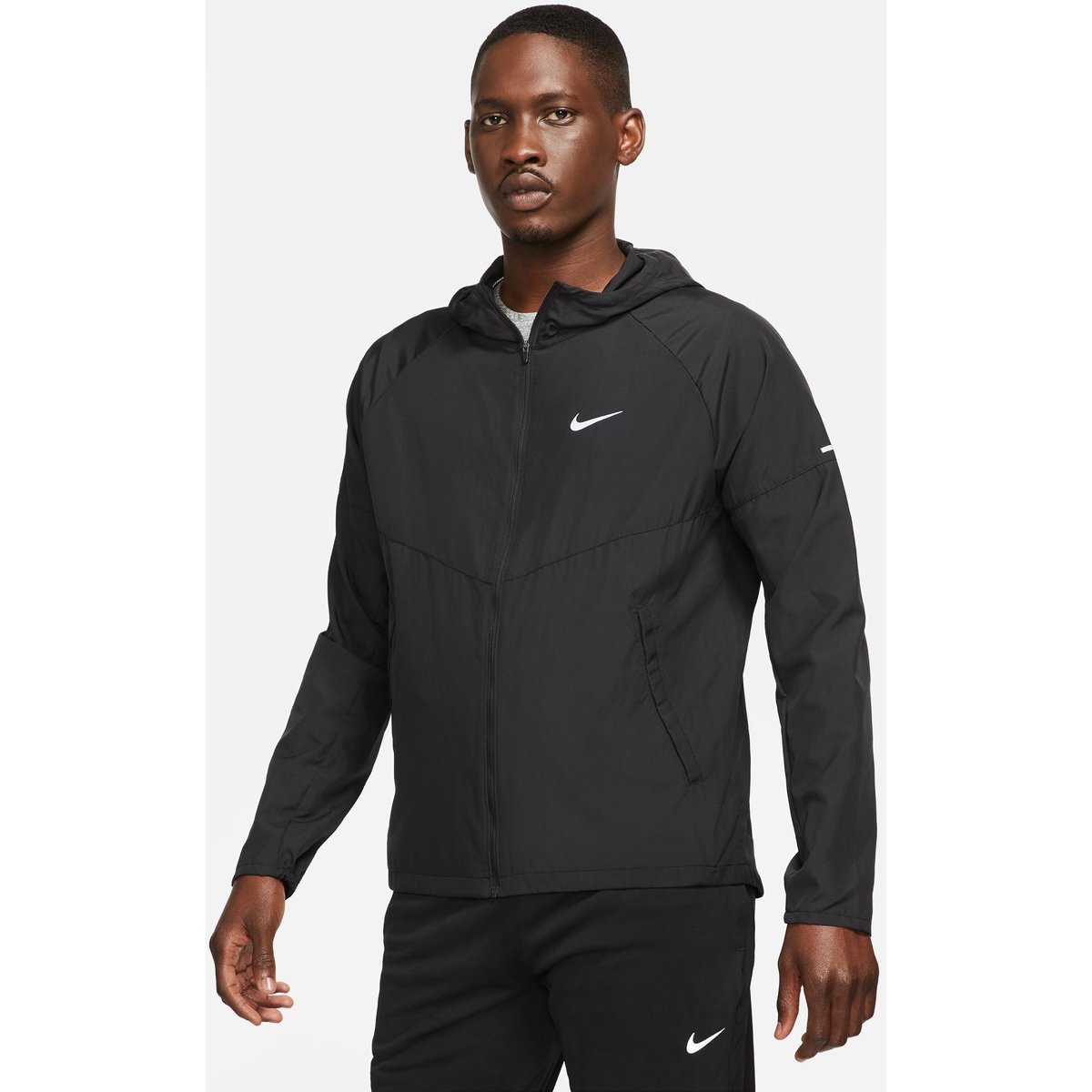 Nike Unterjacke Miler Repel-Laufjacke – BLACK/BLACK/REFLECTIV