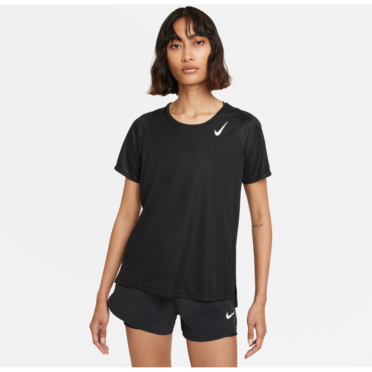 Nike T-Shirt Dri-FIT Race – BLACK/REFLECTIVE SILV