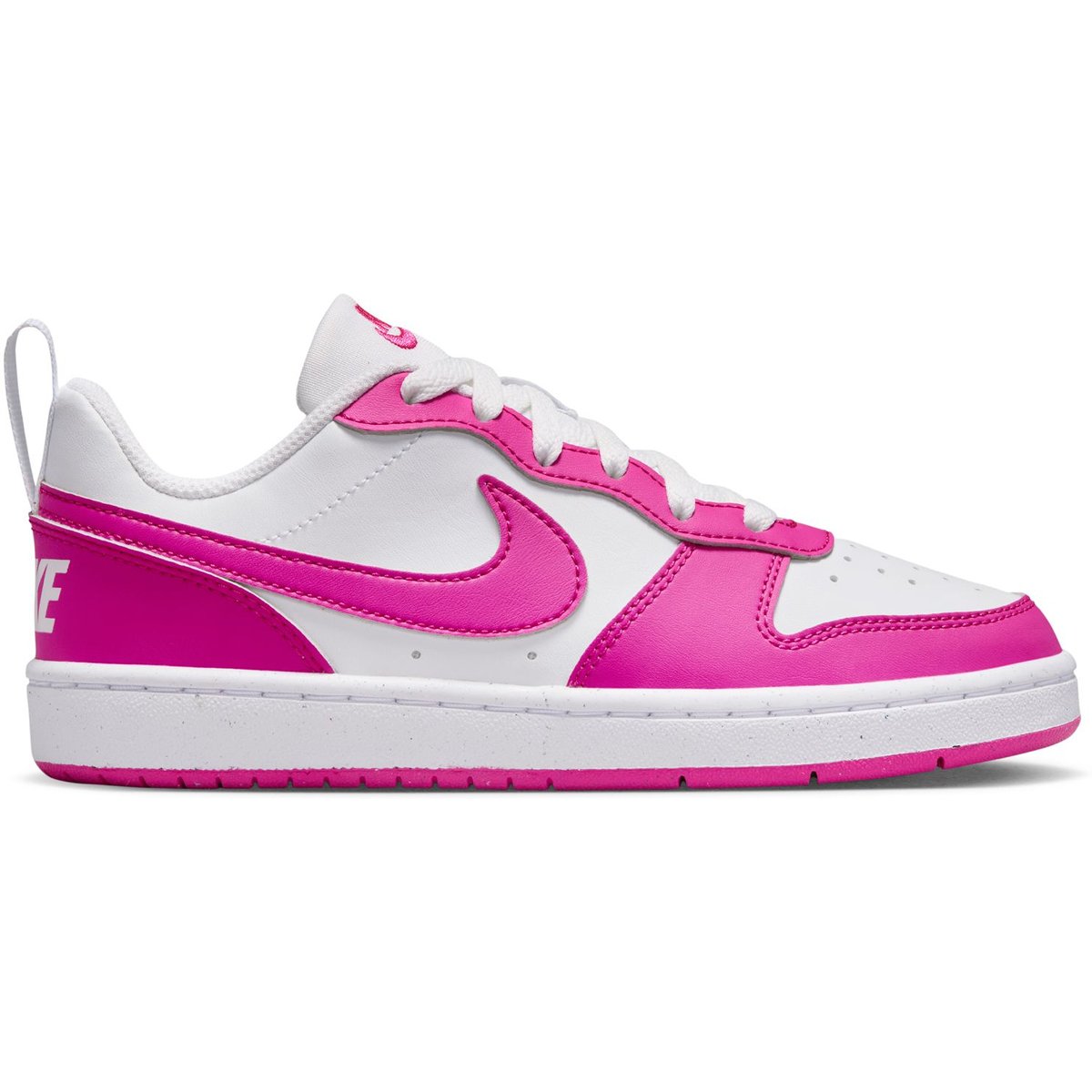 Nike COURT BOROUGH LOW RECRAFT (GS) – WHITE/LASER FUCHSIA