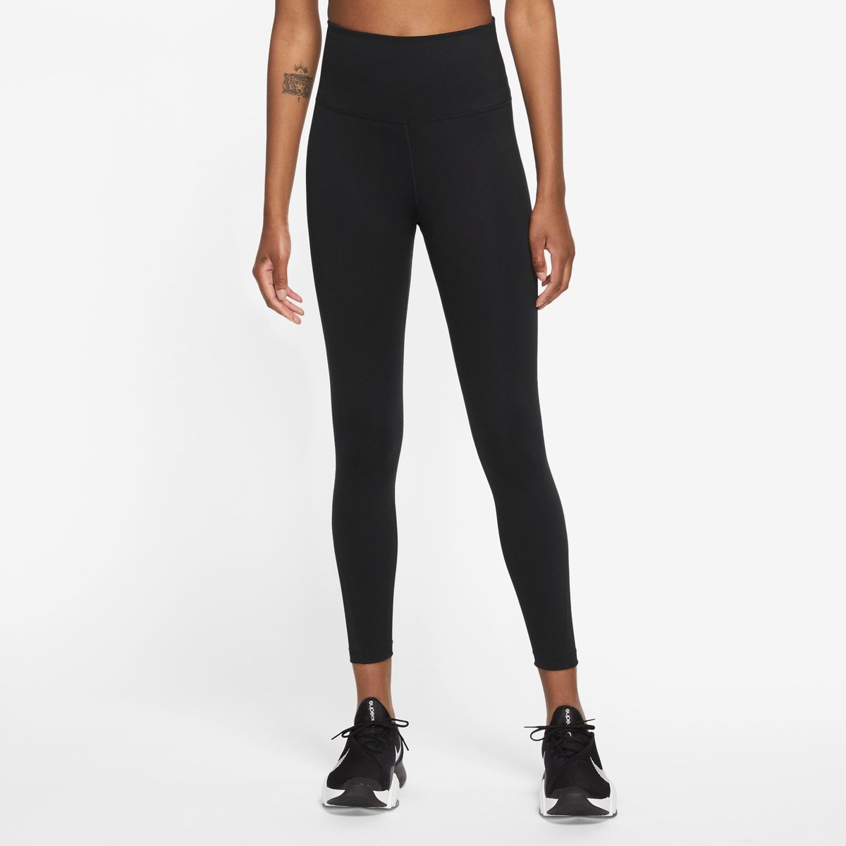 Nike One Dri-FIT HR 7/8 Tights Damen – BLACK/WHITE