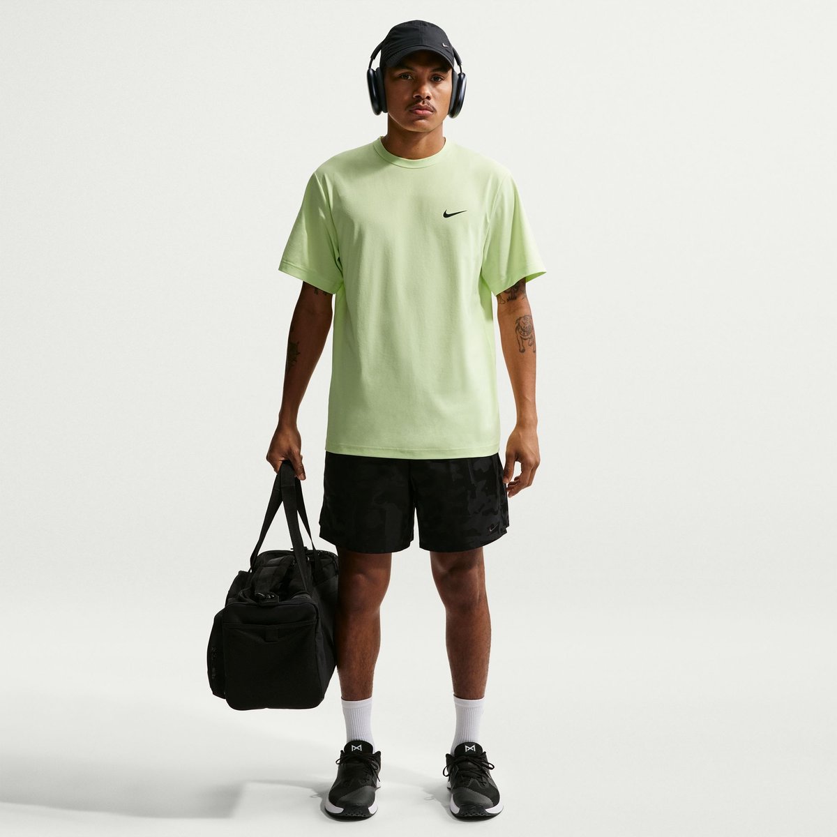 Nike Dri-FIT UV Hyverse Kurzarm T-Shirt Herren – LT LIQUID LIME/BLACK