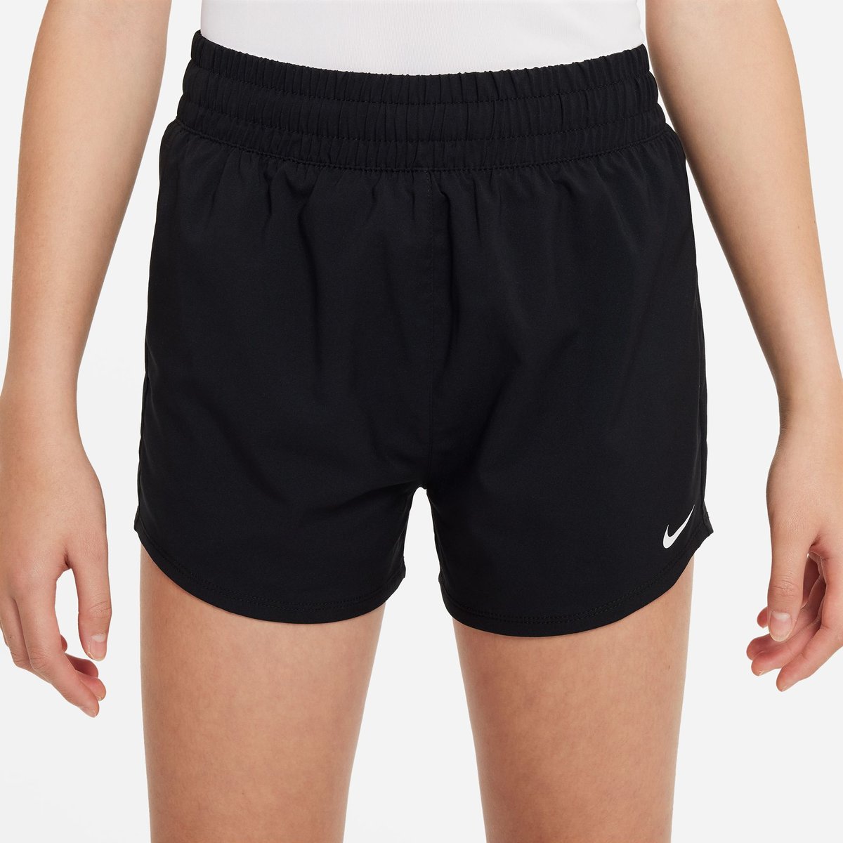 Nike Dri-FIT One WVN HR Shorts Kinder – BLACK/WHITE