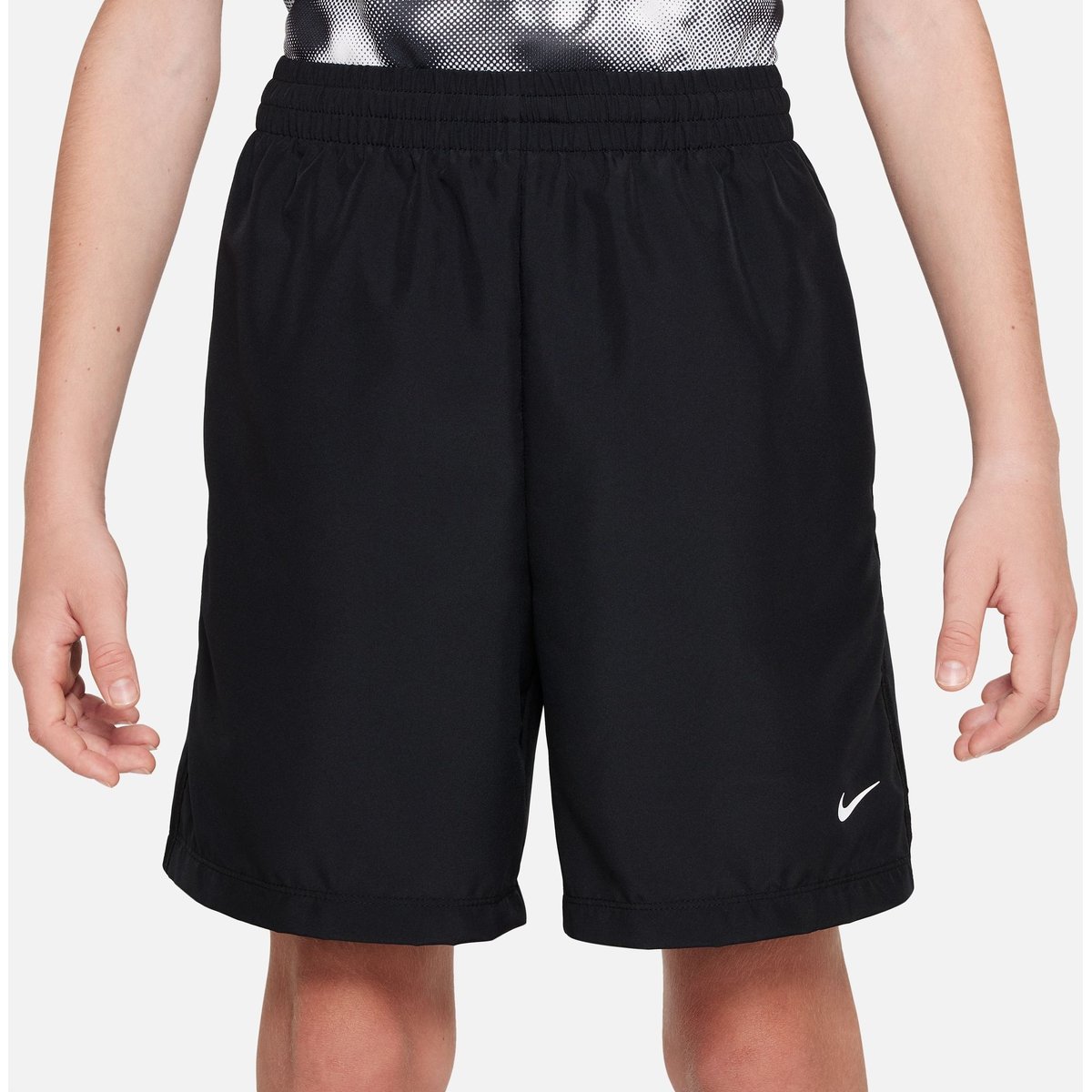 Nike Dri-FIT Multi WVN Shorts Kinder – BLACK/WHITE
