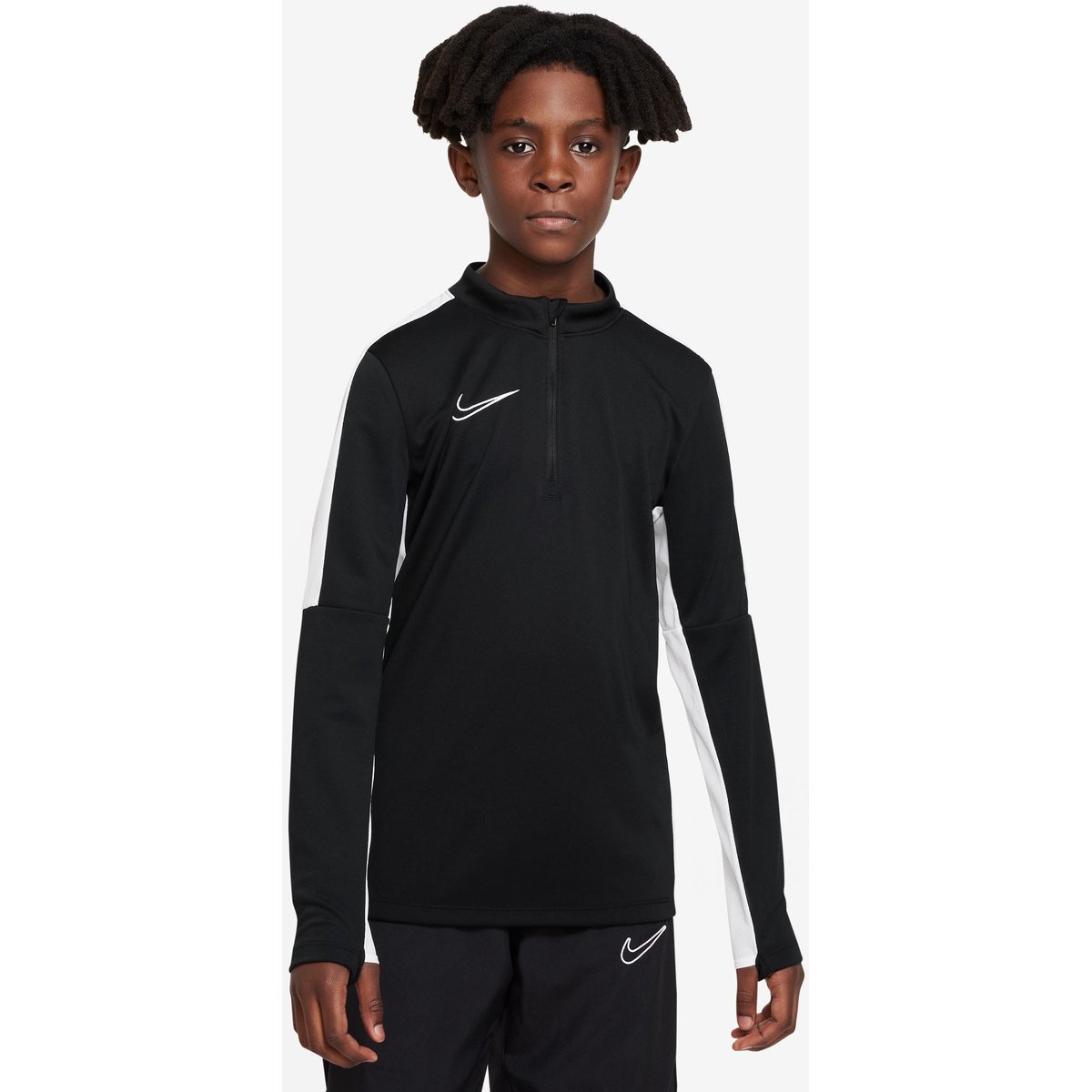 Nike Dri-FIT ACD23 Drill Top BR Fußball-Sweatshirt Kinder – BLACK/WHITE/WHITE