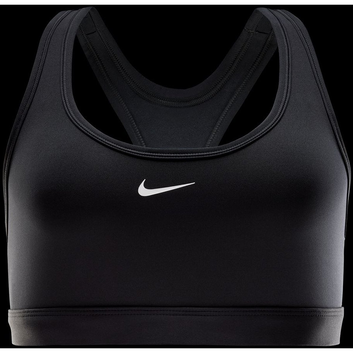 Nike Swoosh Light Support Sport-BH Damen – BLACK/WHITE