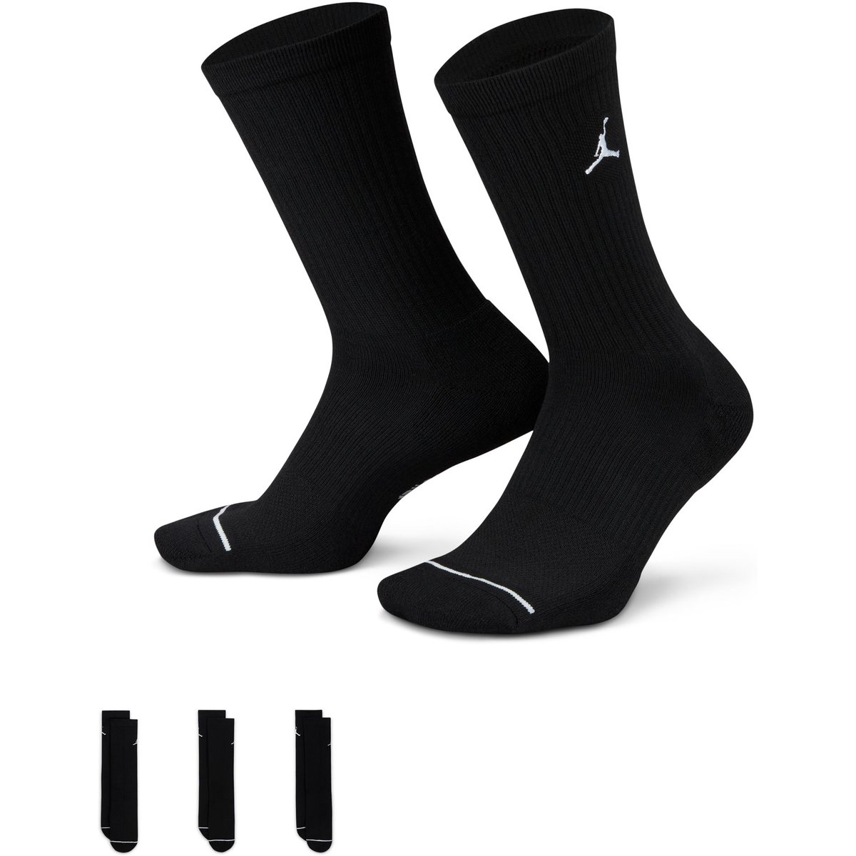 Nike U J ED CUSH POLY CREW 3PR 144 – BLACK/WHITE