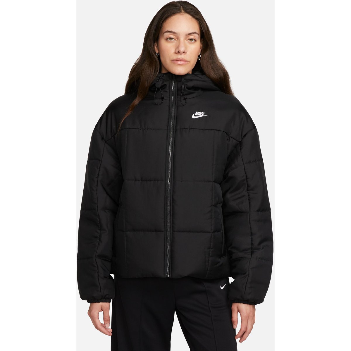 Nike Sportswear Essential Therma-FIT Classic Puffer Funktionsjacke Damen – BLACK/WHITE
