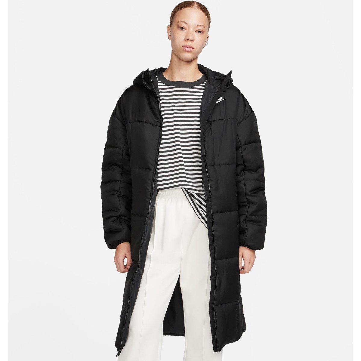 Nike Sportswear Therma-FIT Classic Parka Damen – BLACK/WHITE