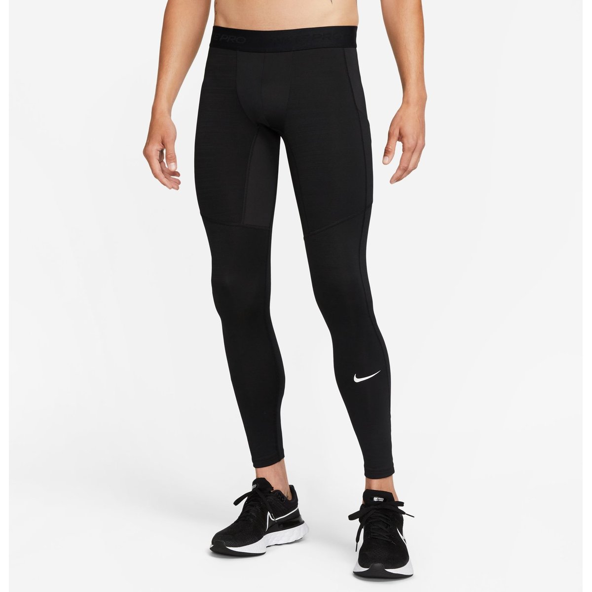 Nike Pro Warm Tights Herren – BLACK/WHITE