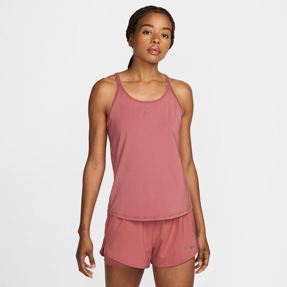 Nike One Classic Dri-FIT STRPY Tanktop Damen – CANYON PINK/BLACK