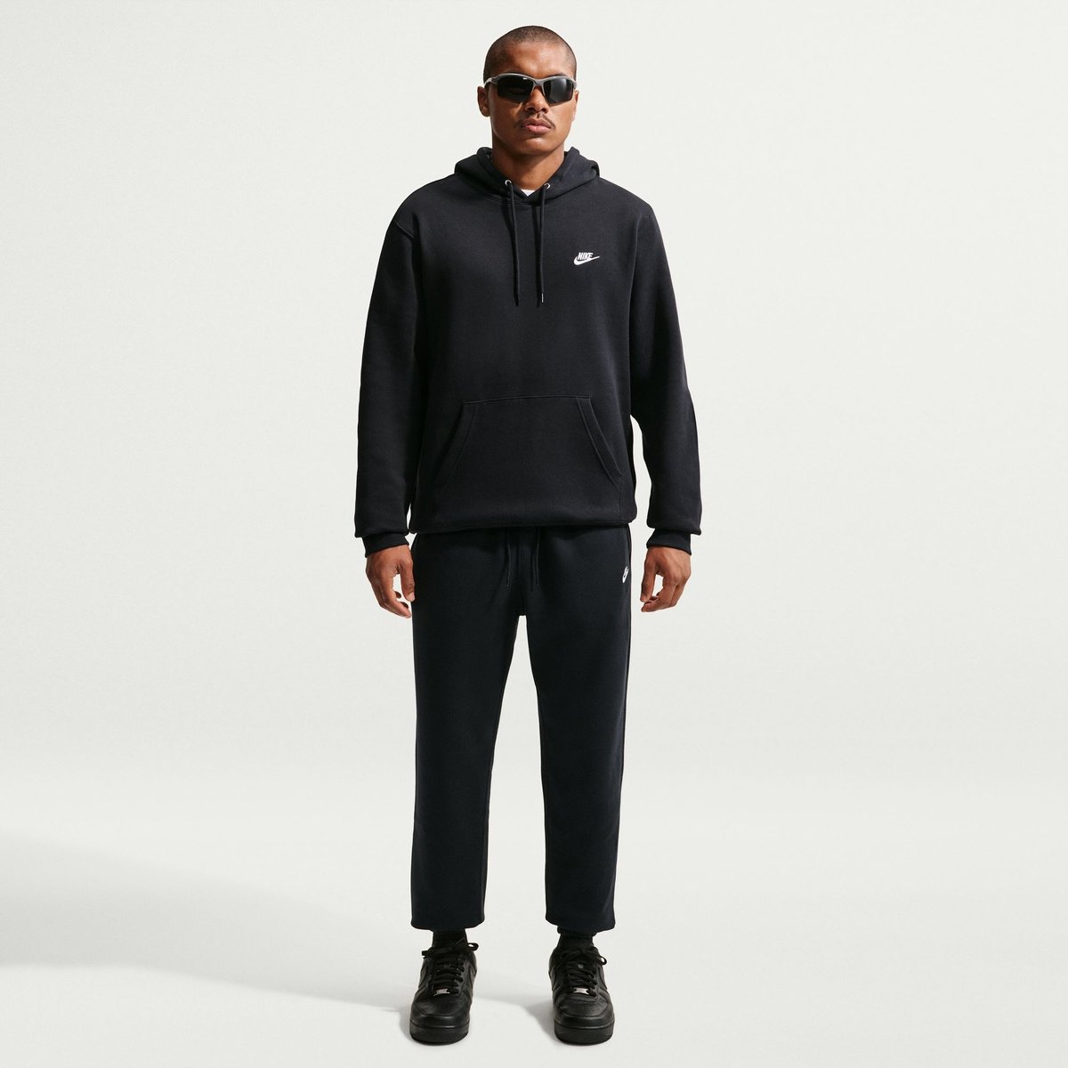 Nike Club BB PO Hoodie Herren – BLACK/BLACK/WHITE