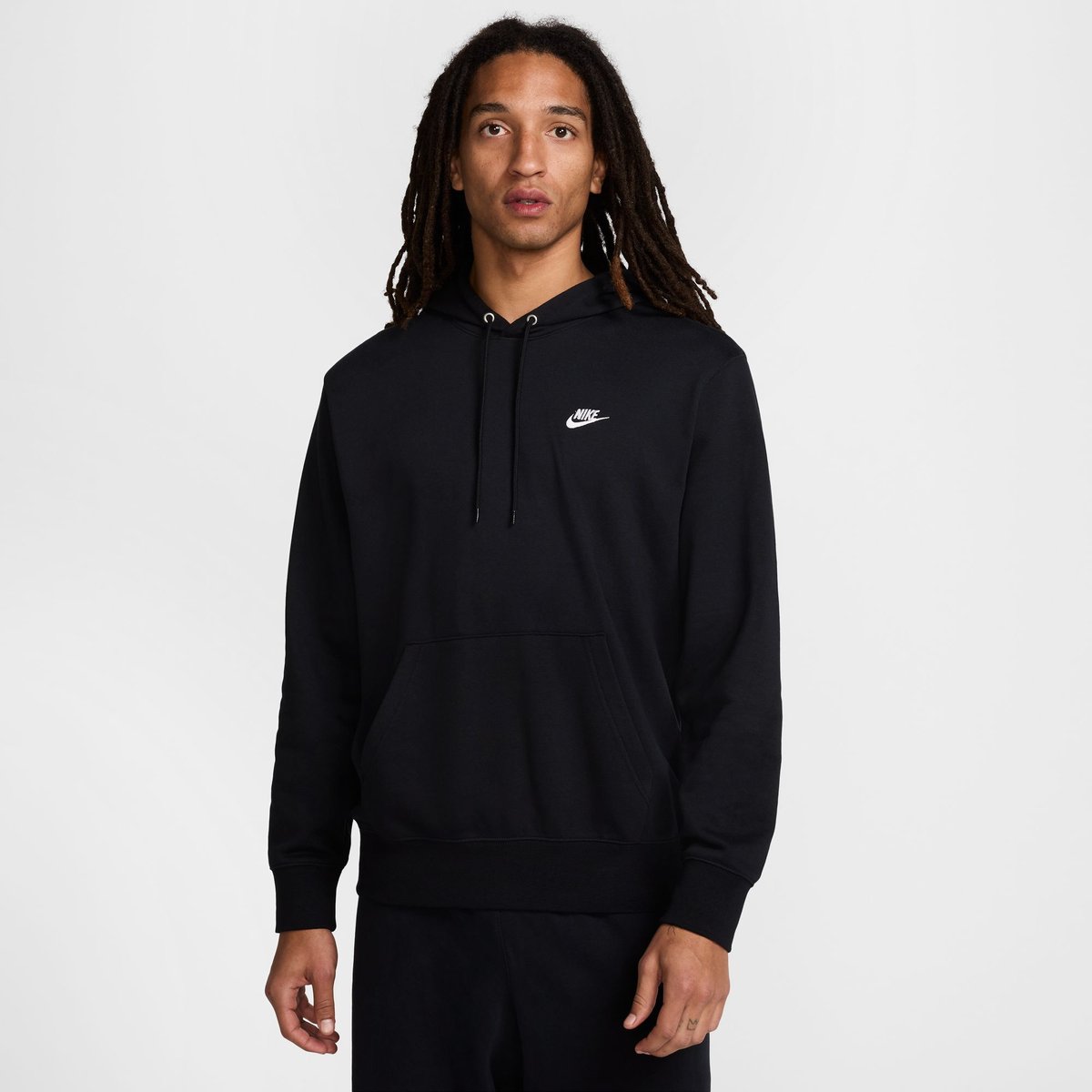 Nike Club FT PO Kapuzensweat Herren – BLACK/BLACK/WHITE