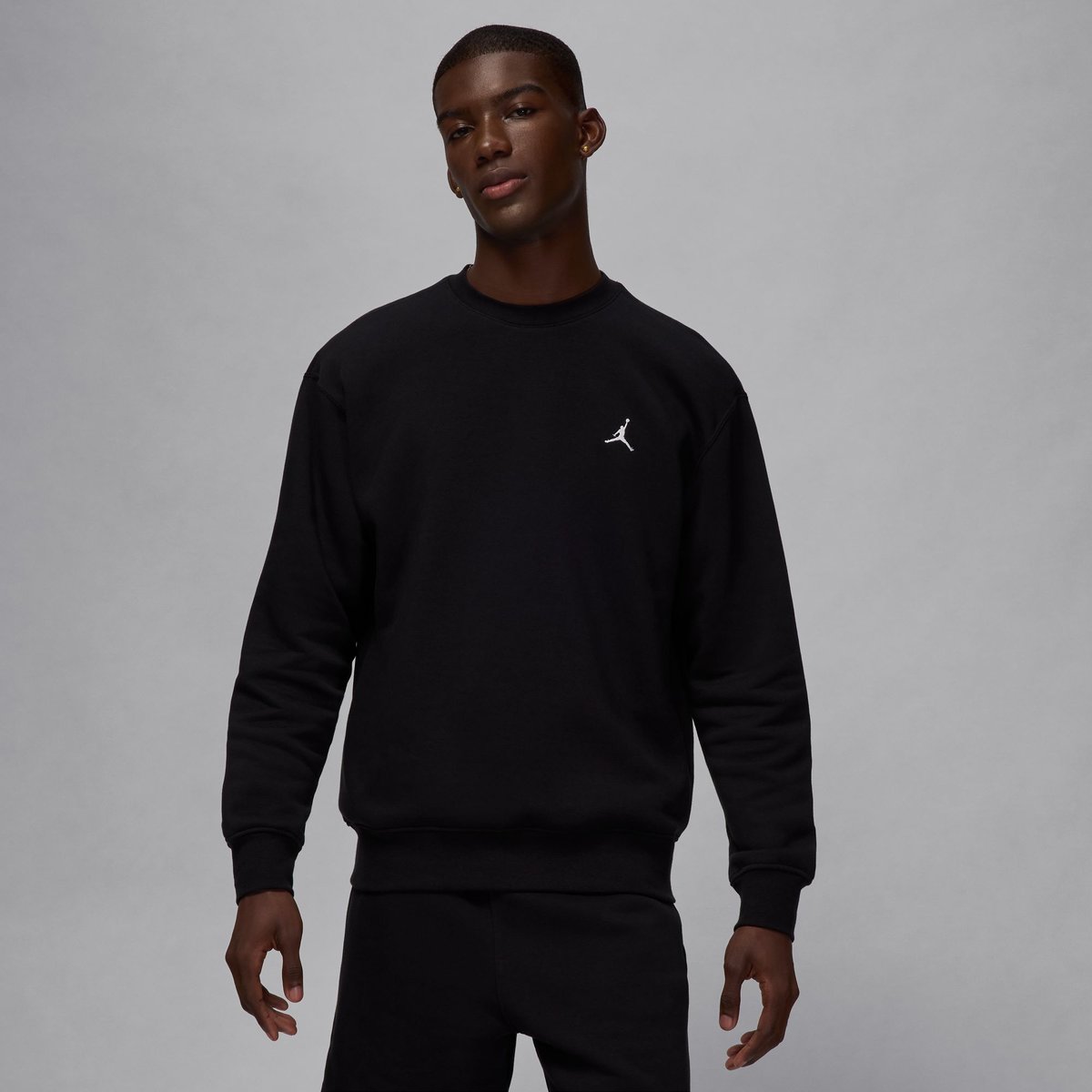 Nike J BRK Fleece Crew Fan-Trikot Herren – BLACK/WHITE