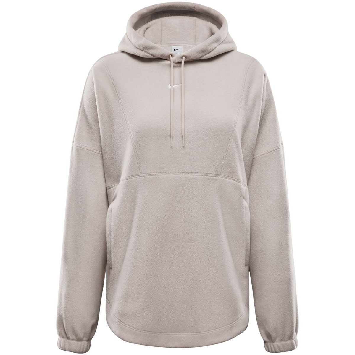 Nike Shirt One Oversized Therma-FIT Fleece – LT OREWOOD BRN/WHITE