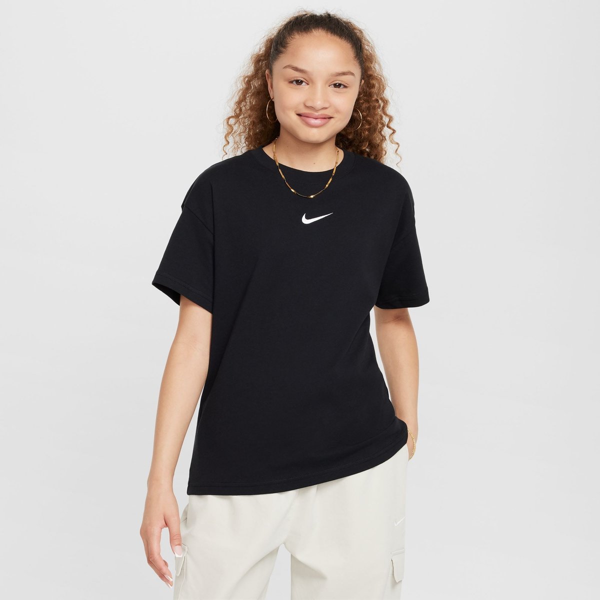 Nike Sportswear Boy Essntl LBR T-Shirt Kinder – BLACK