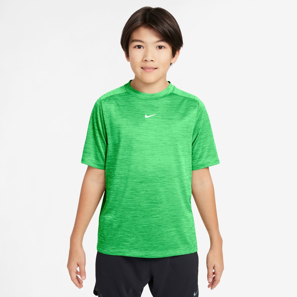 Nike Dri-FIT Multi T-Shirt Kurzarm LBR HTHR Kinder – LT GREEN SPARK/ILLUSI