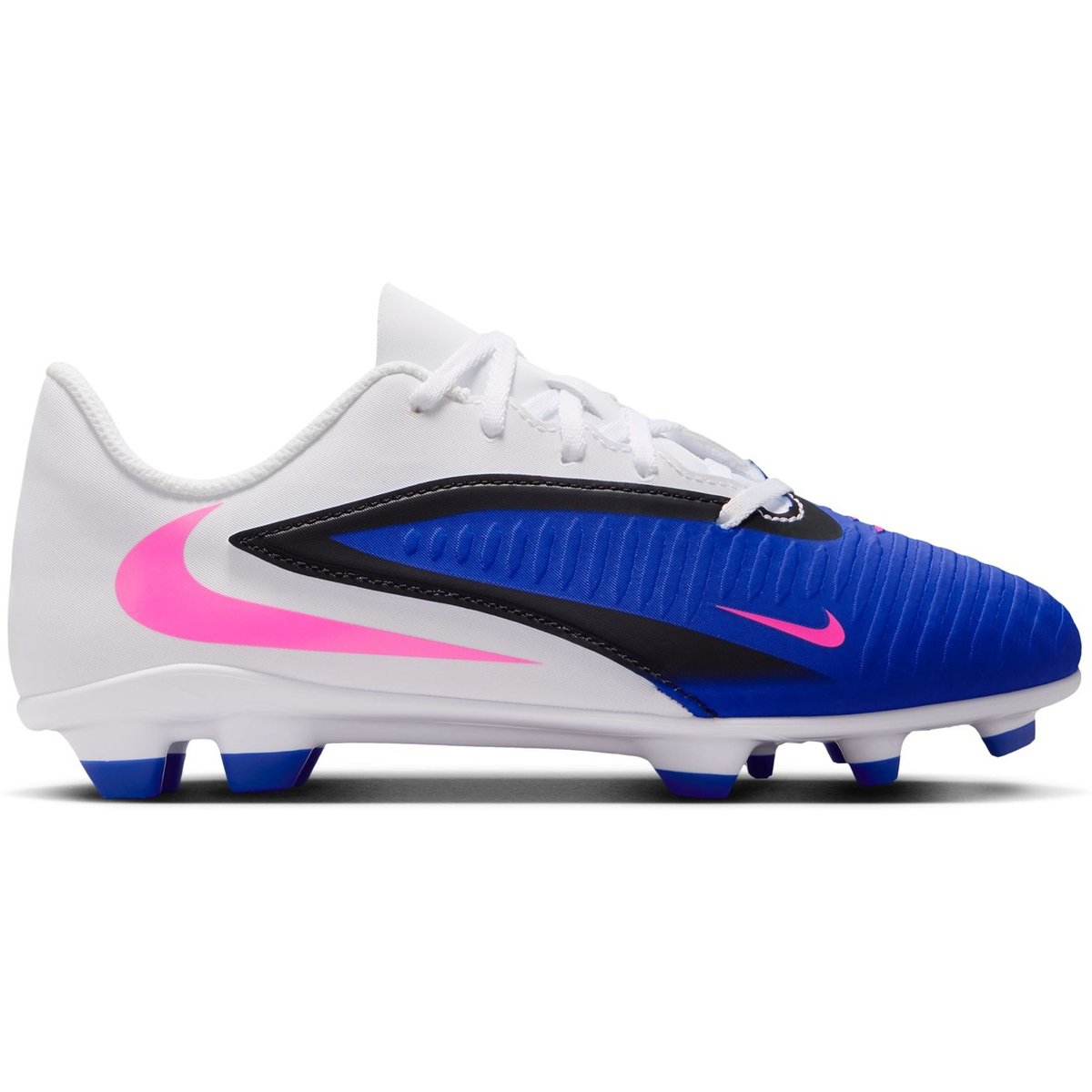 Nike Phantom 6 Low Club Fußballschuh FG/MG Kinder – RACER BLUE/PINK BLAST-WHITE