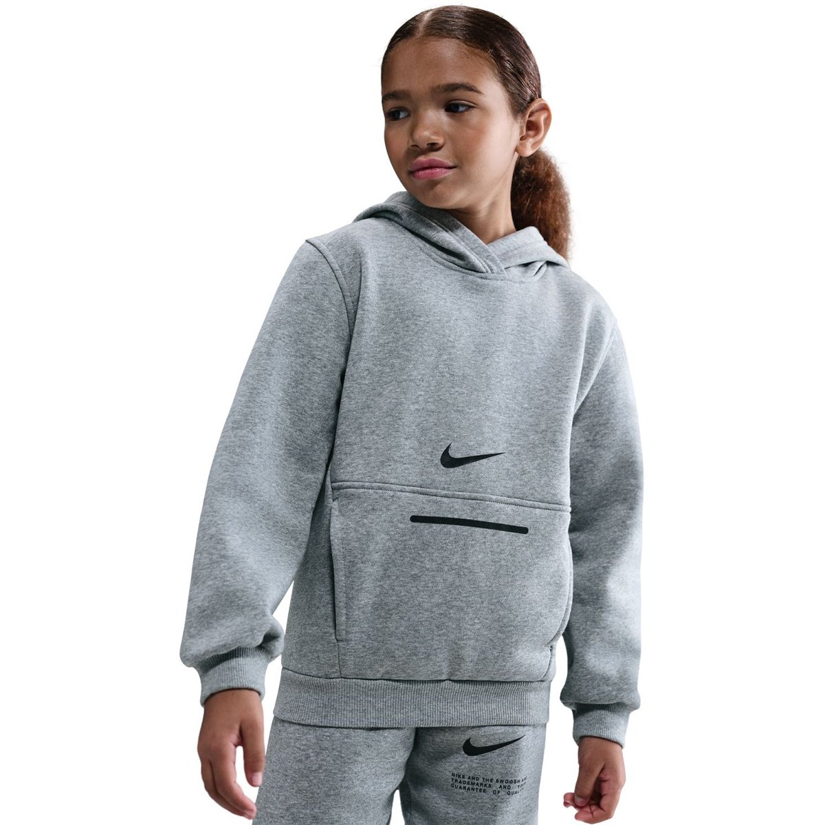 Nike Kapuzensweat Sportswear Club Fleece – DK GREY HEATHER/BLACK