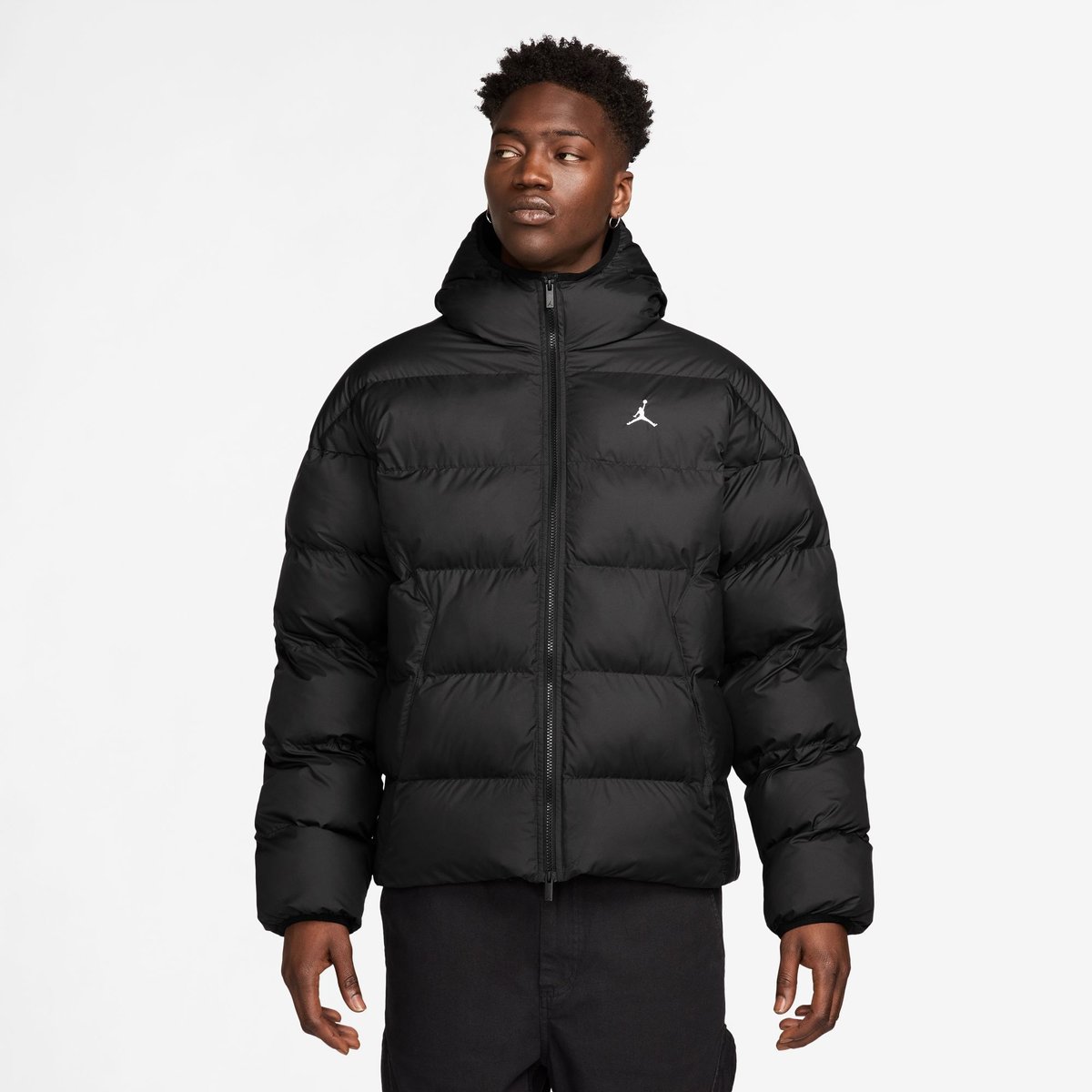 Nike Jordan Brooklyn Puffer Jacke Herren – BLACK/WHITE