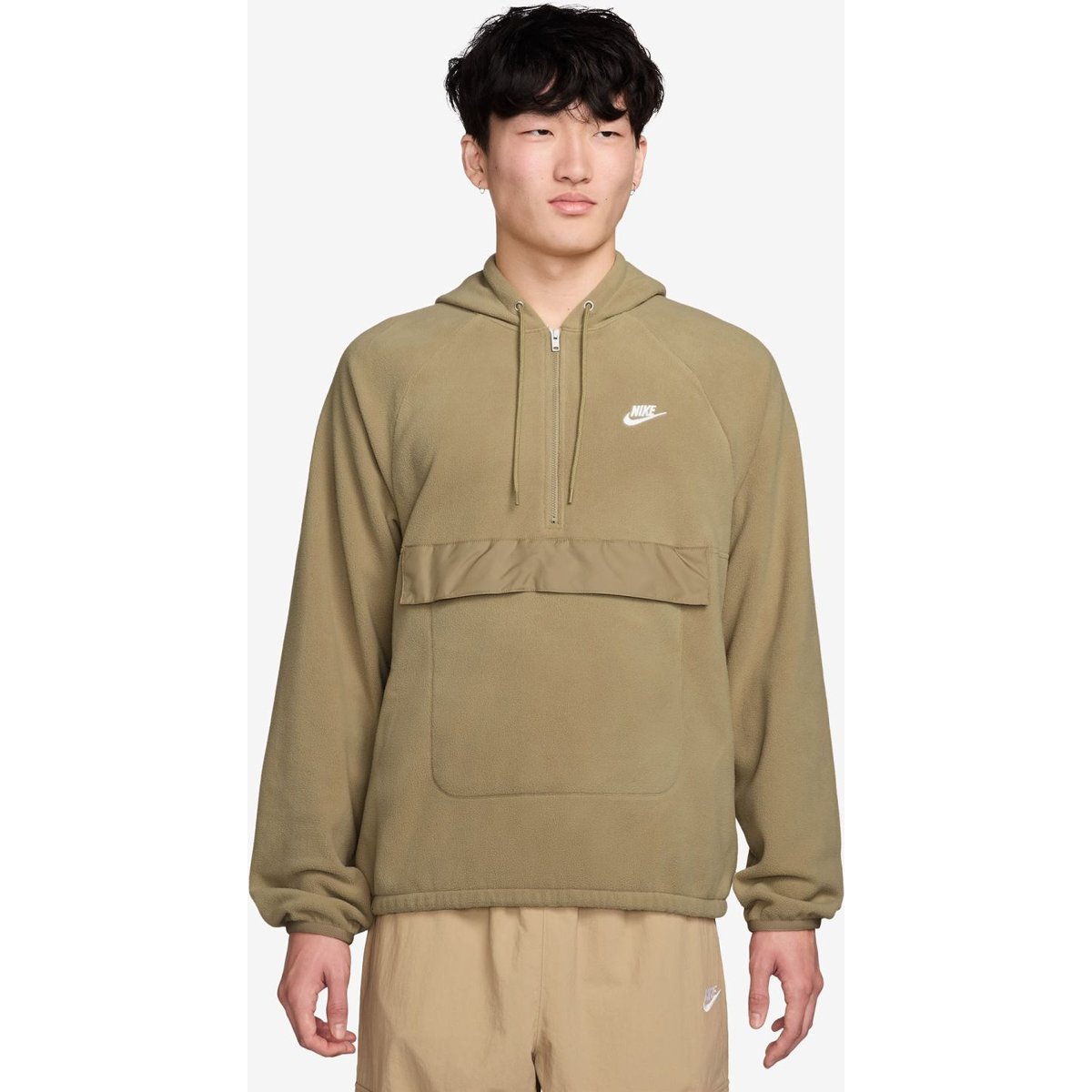 Nike M NK CLUB WINTER TOP – PARACHUTE BEIGE/WHITE