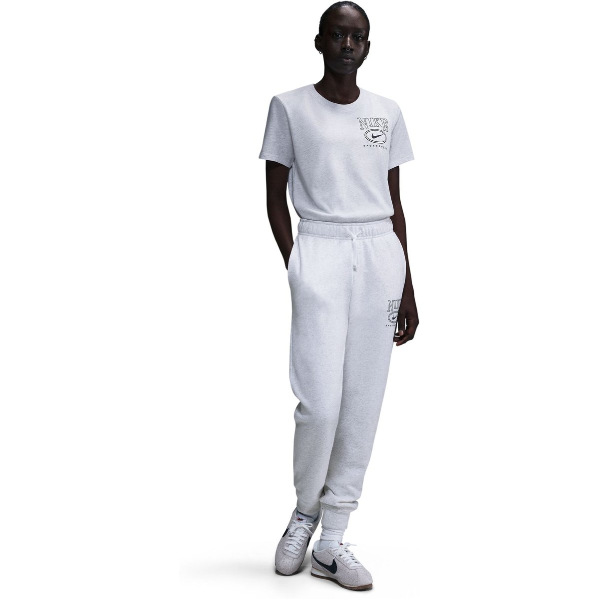 Nike Shirt Nike Sportswear Club Women's Short- – BIRCH HEATHER