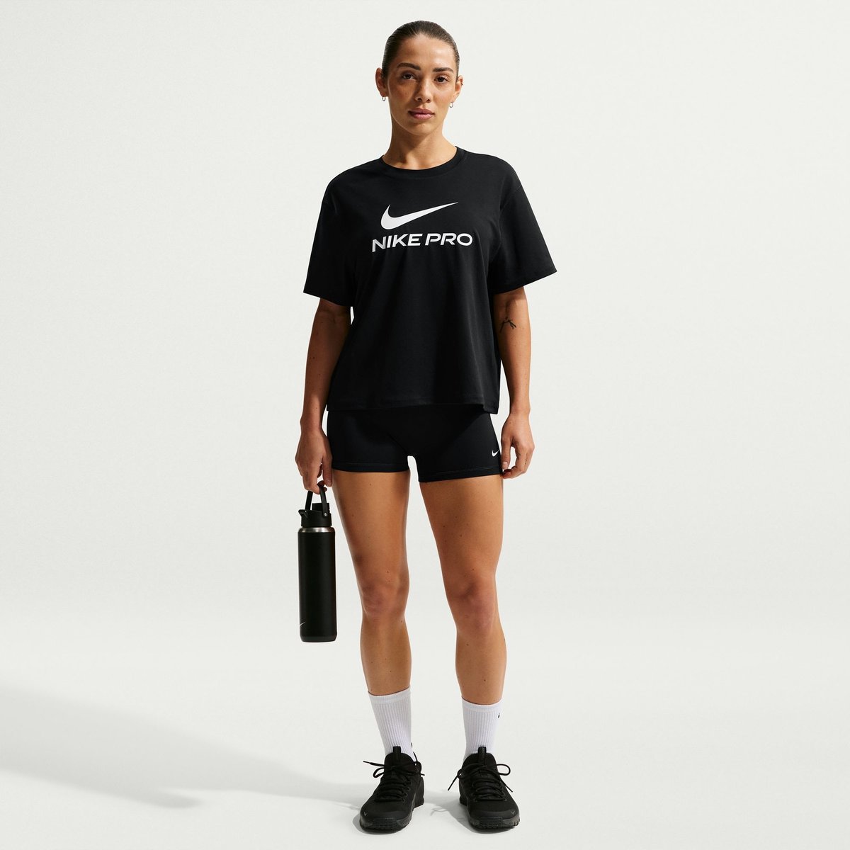 Nike Pro Dri-FIT 365 Loose T-Shirt Damen – BLACK/WHITE