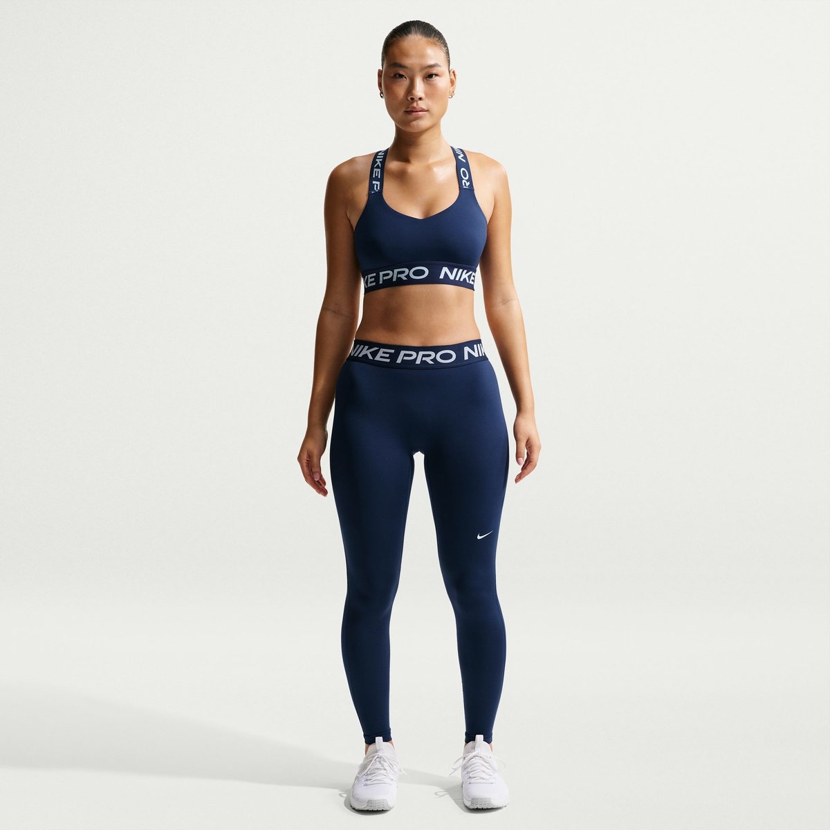 Nike Pro Dri-FIT 365 MR Tight USM Damen – MIDNIGHT NAVY/WHITE