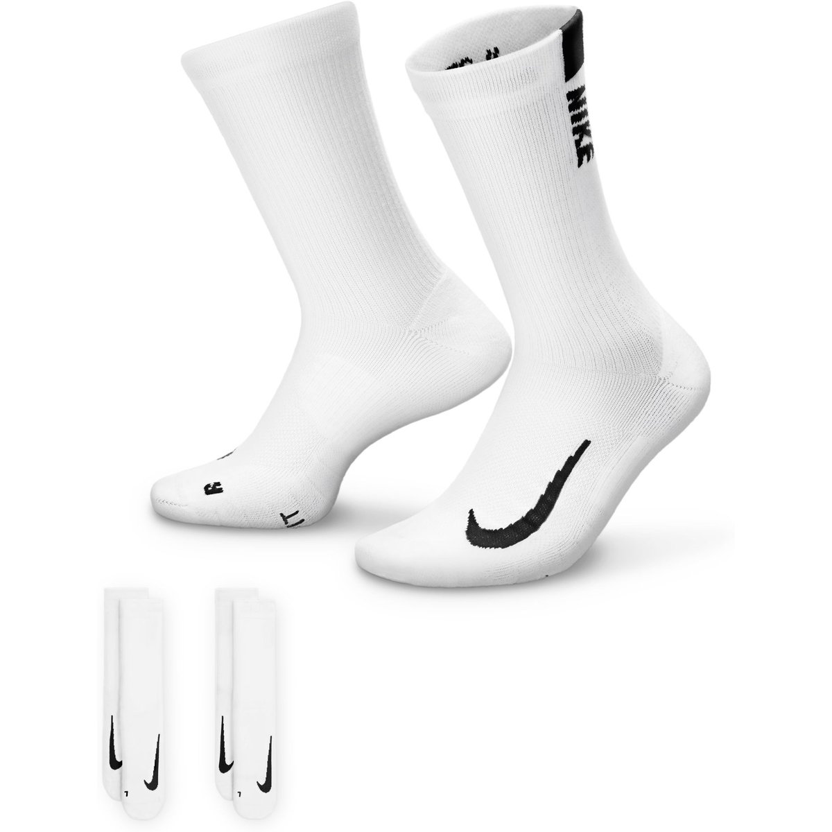 Nike Multiplier Crew Laufsocken 2 Paar 144 – WHITE/BLACK