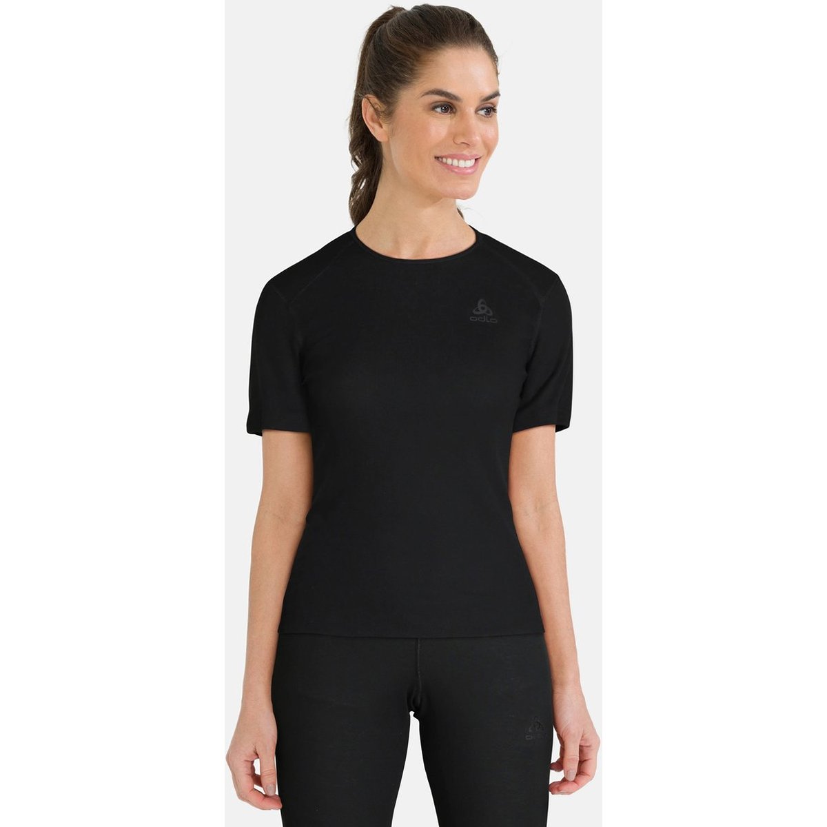 Odlo SHIRT S/S CREW NECK WARM – black