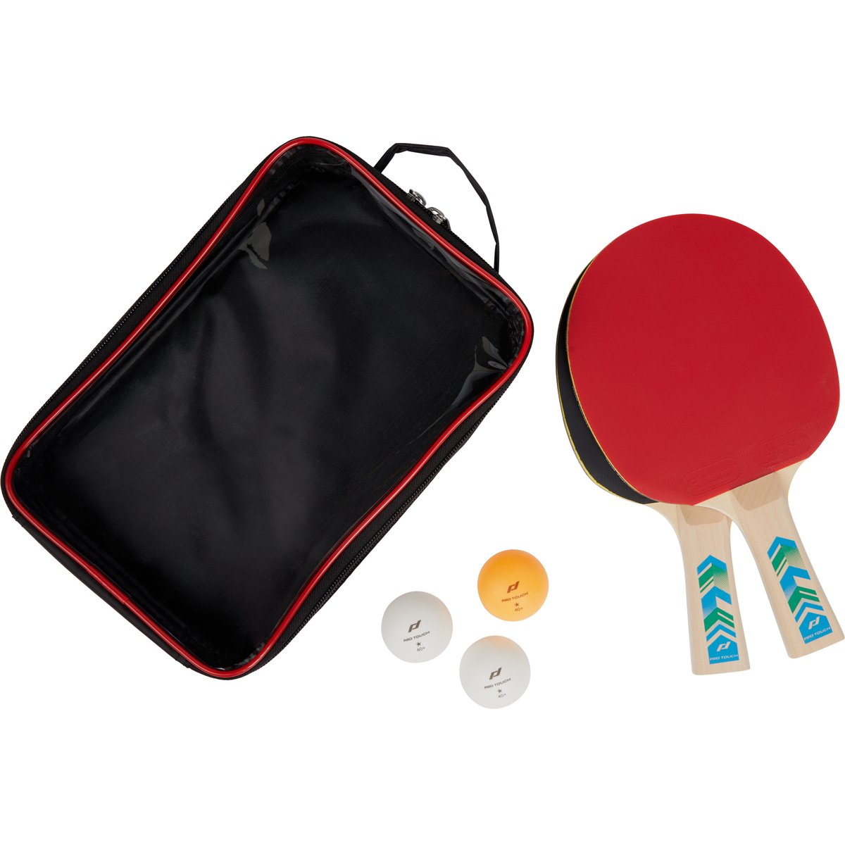 PRO Touch Tischtennis-Set Pro 3000 - 2 Player Set – BLACK/RED/BLUE LIGHT