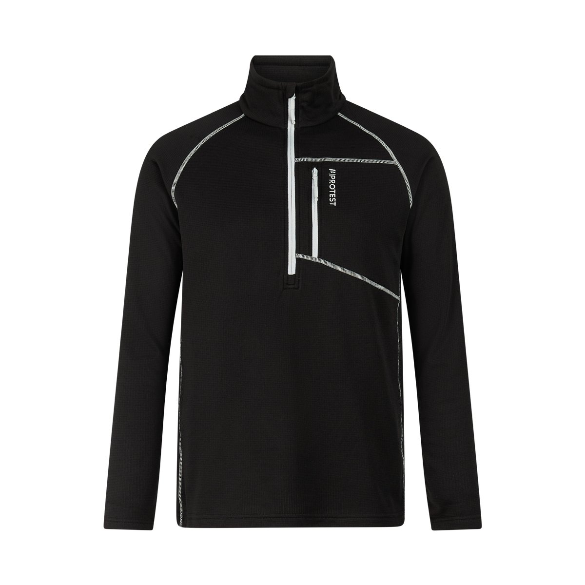 Protest PRTRekody 1/4 zip active top – TRUE BLACK