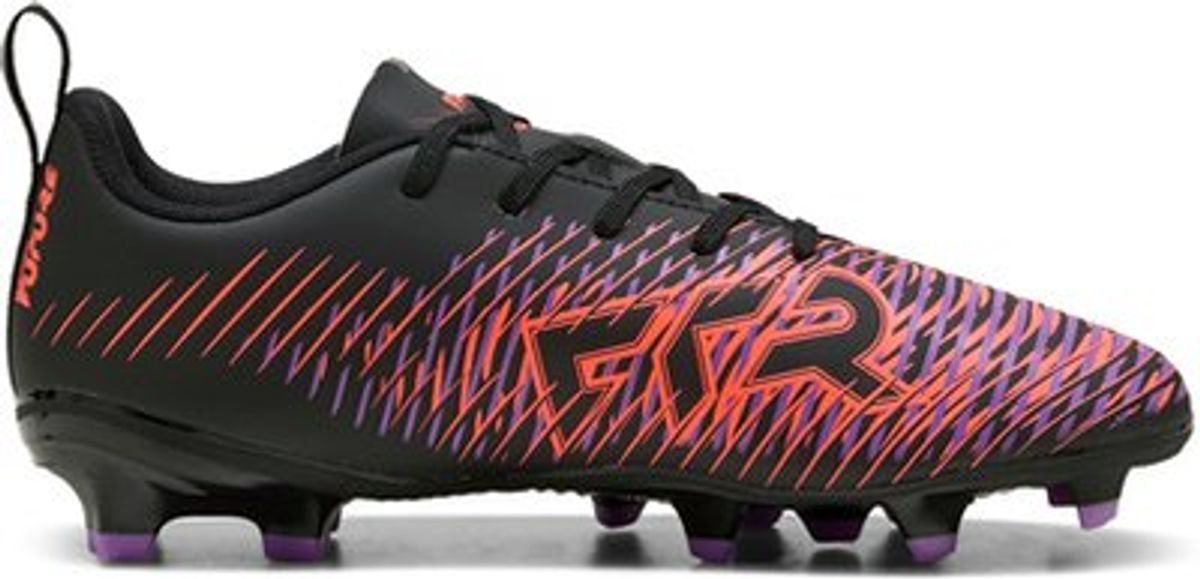 Puma Future 8 Play FG/AG Fußballschuh Kinder – PUMA Black-PUMA White-Glowing Red