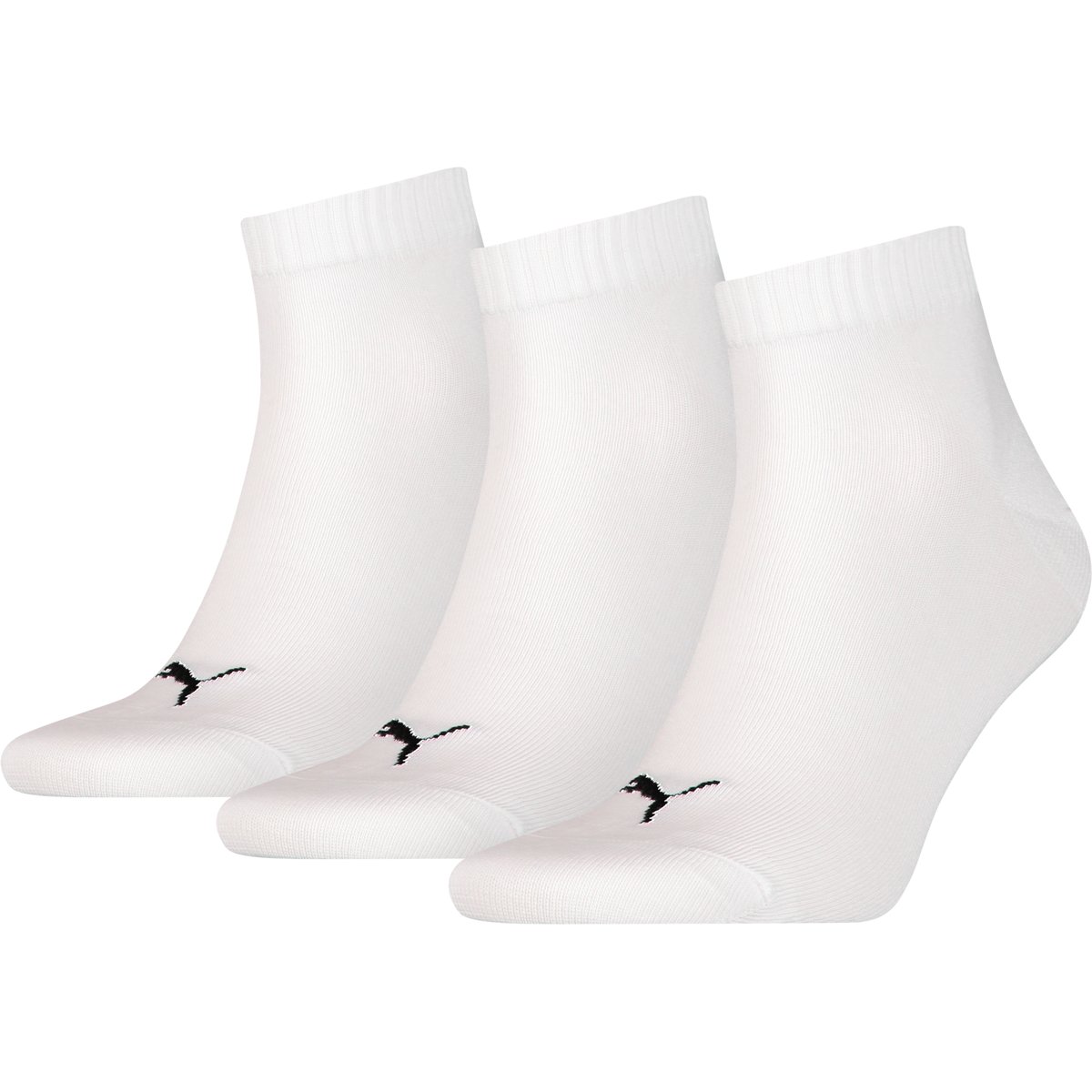 PUMA UNISEX QUARTER PLAIN 3P – WHITE