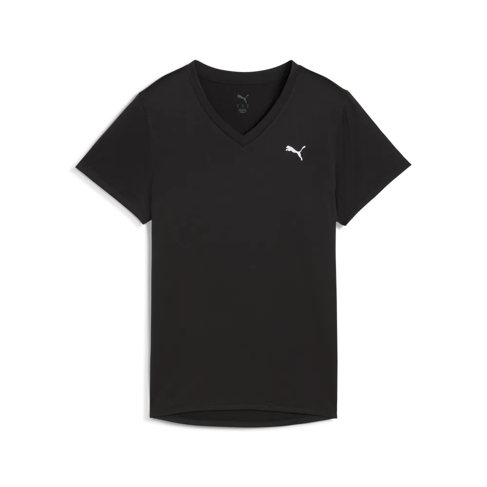 Puma W TAD ESSENTIAL VNECK Tee – PUMA BLACK
