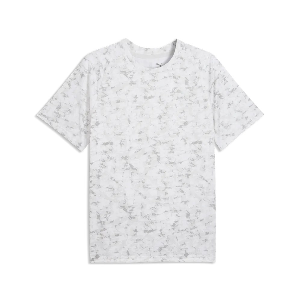 Puma M PWRTRAIN AOP TEE – FEATHER GRAY