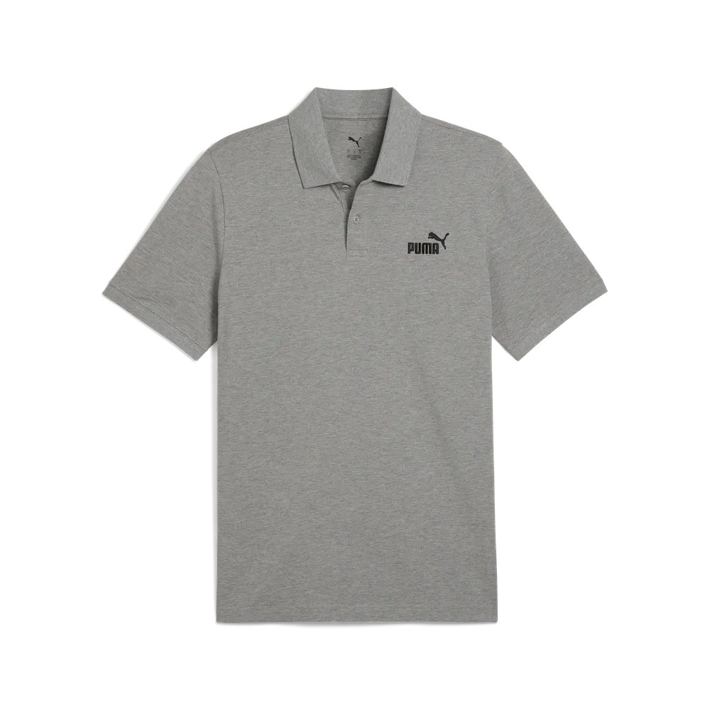 Puma ESS No. 1 Logo Pique Polo – Medium Gray Heather