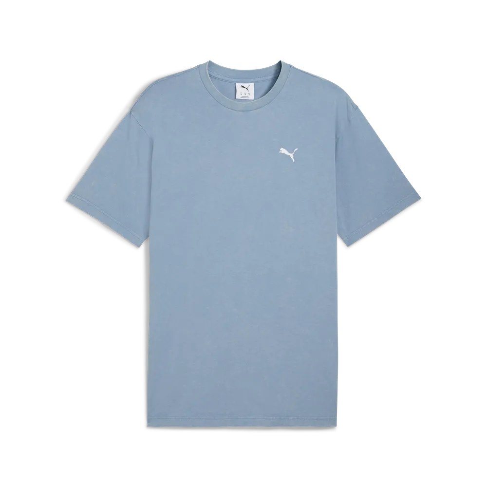 Puma ESS ELEVATED Relaxed Wash Tee – COOL BLUE