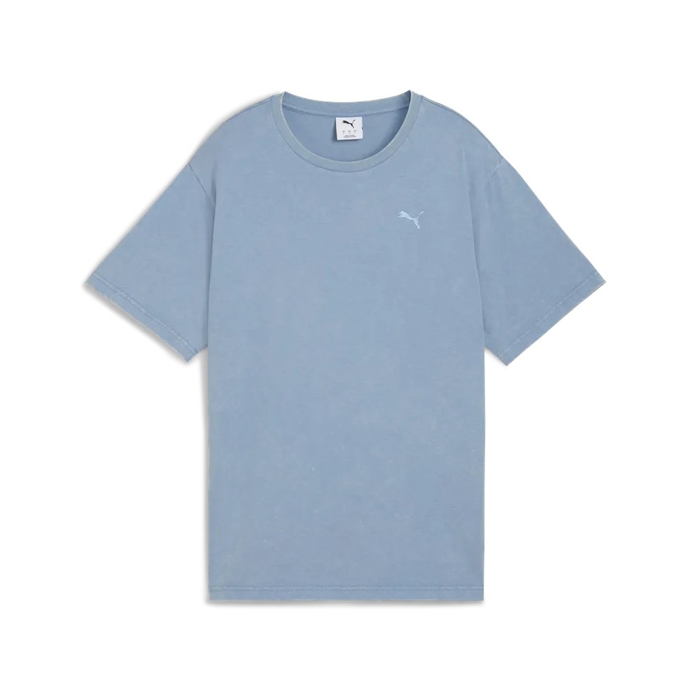 Puma ESS ELEVATED Relaxed Wash Tee – Cool Blue