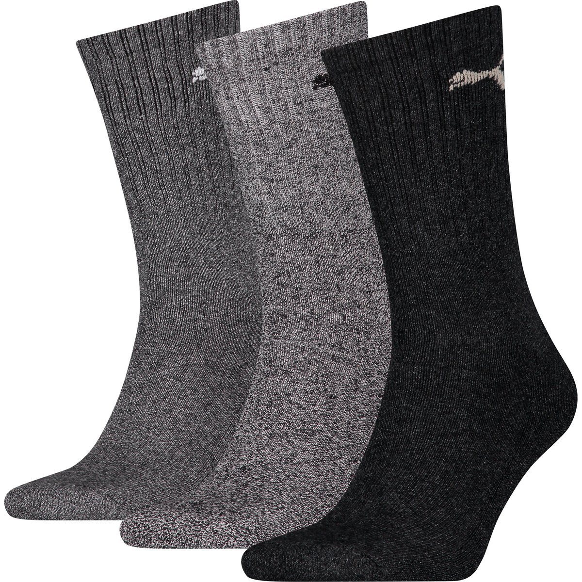 PUMA UNISEX CREW SOCK 3P – ANTHRACITE / GREY