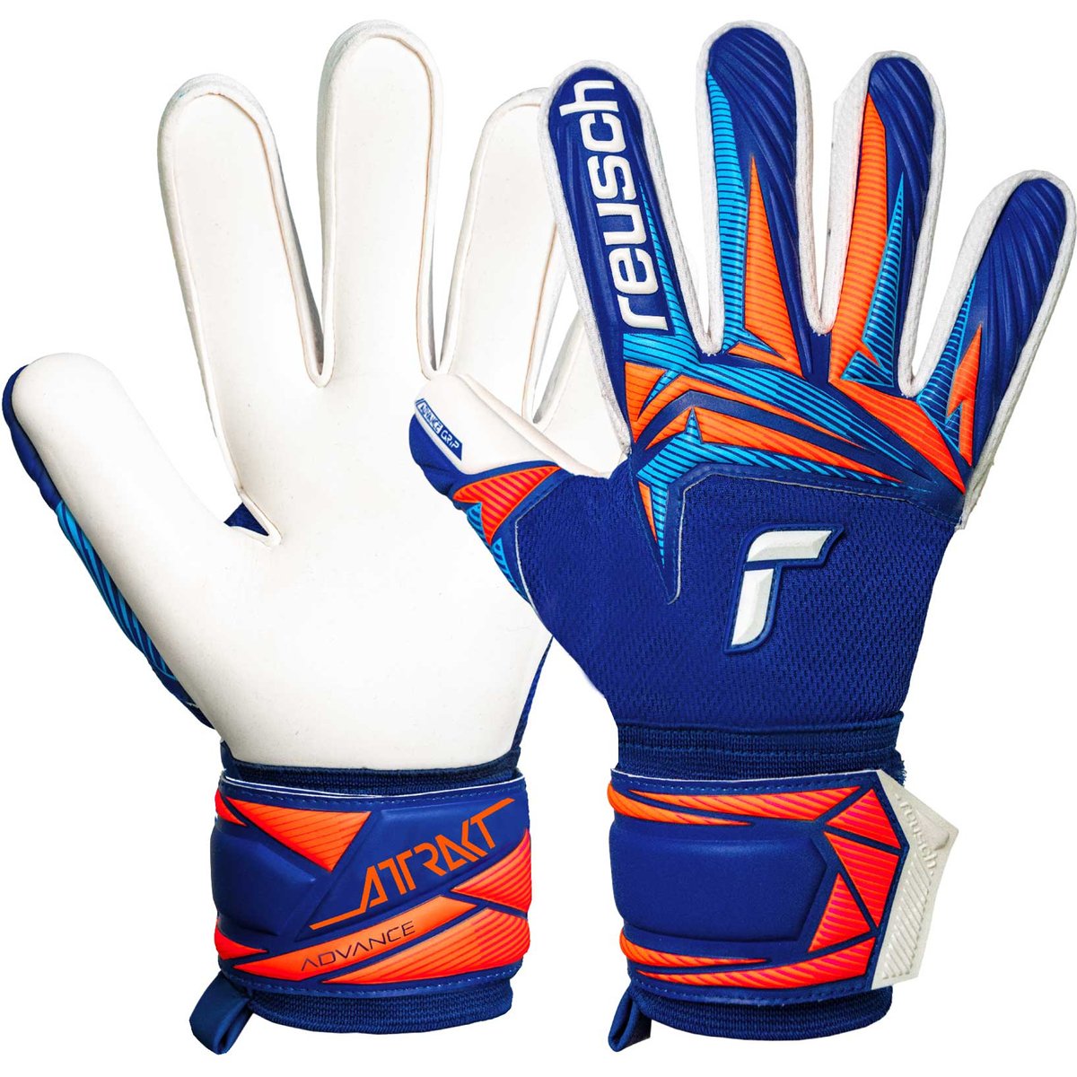 Reusch Attrakt Advance – sharp blue / white / shocking orange