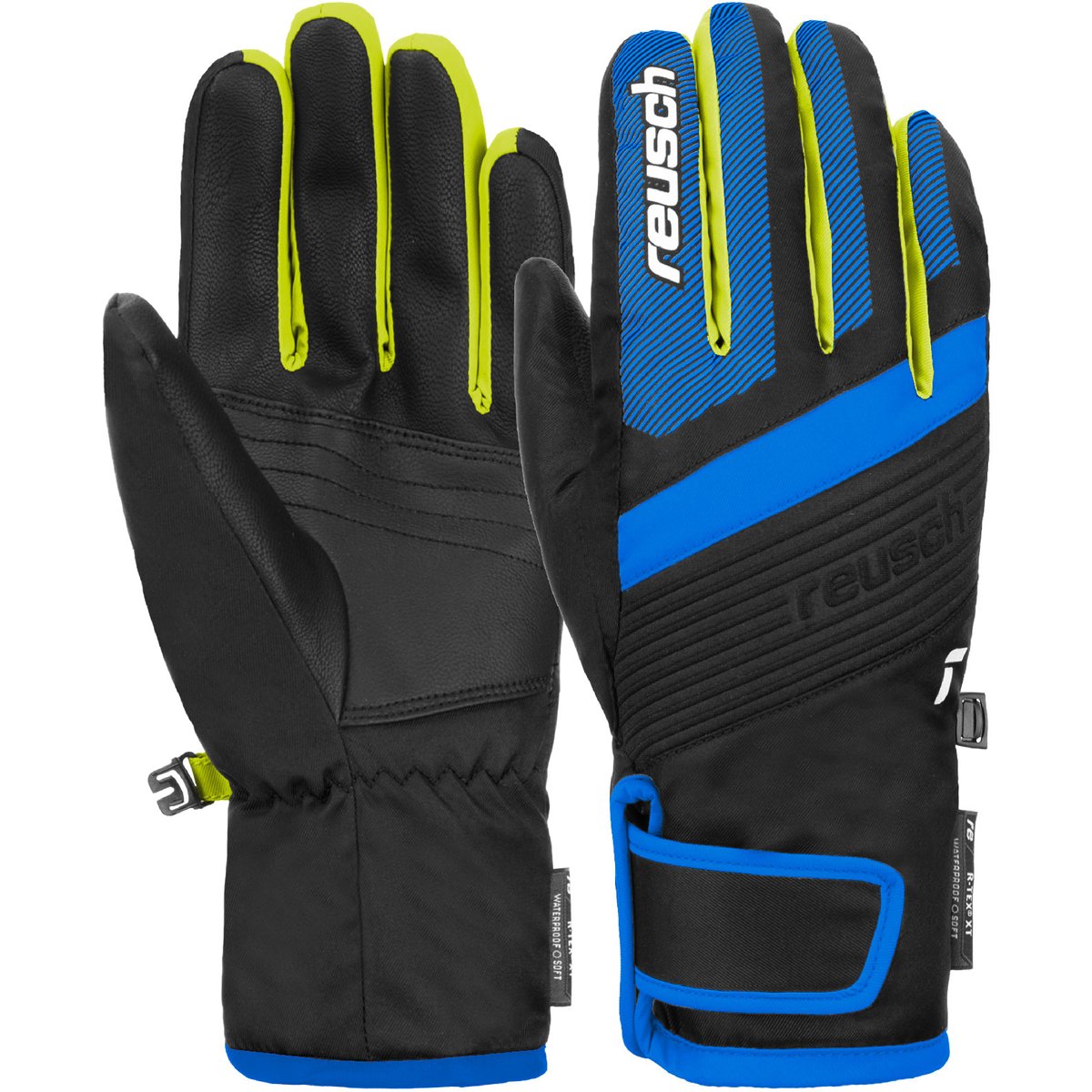 Reusch Duke R-TEX® XT Junior – black / brilliant blue / safety yellow