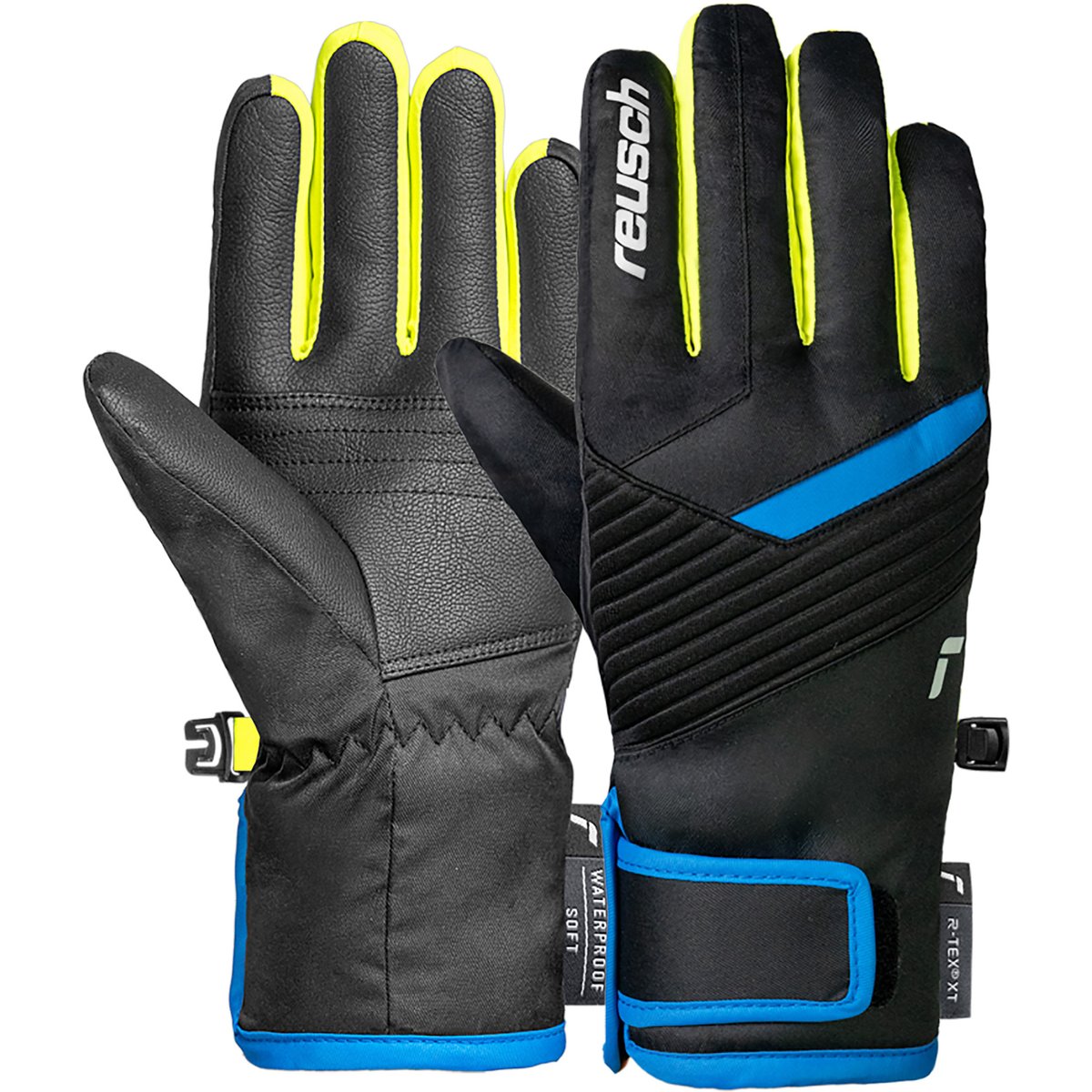 Reusch Dan R-TEX® XT Junior – BLCK/BRIL BLU/SAFETY