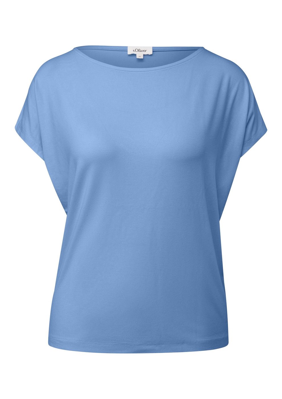 s.Oliver Fließendes Jersey-Shirt mit überschnittenen Schultern – BLUE