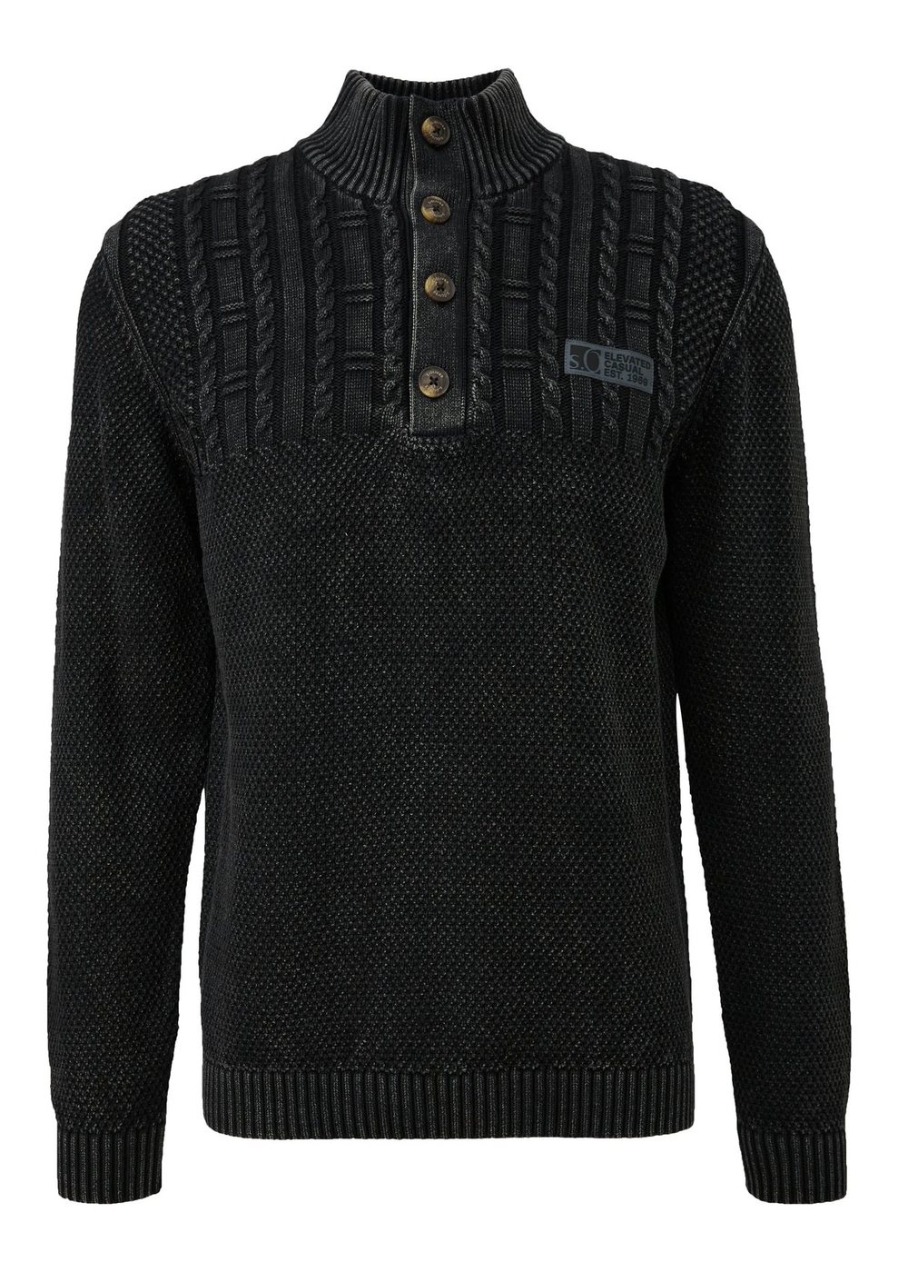 s.Oliver Herren Strickpullover – GREY/BLACK