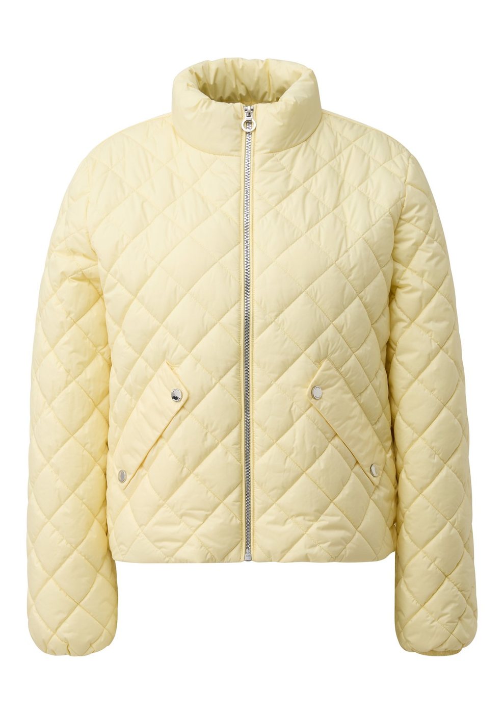 s.Oliver Wattierte Outdoor-Jacke mit Rautenstepp und Stehkragen – YELLOW