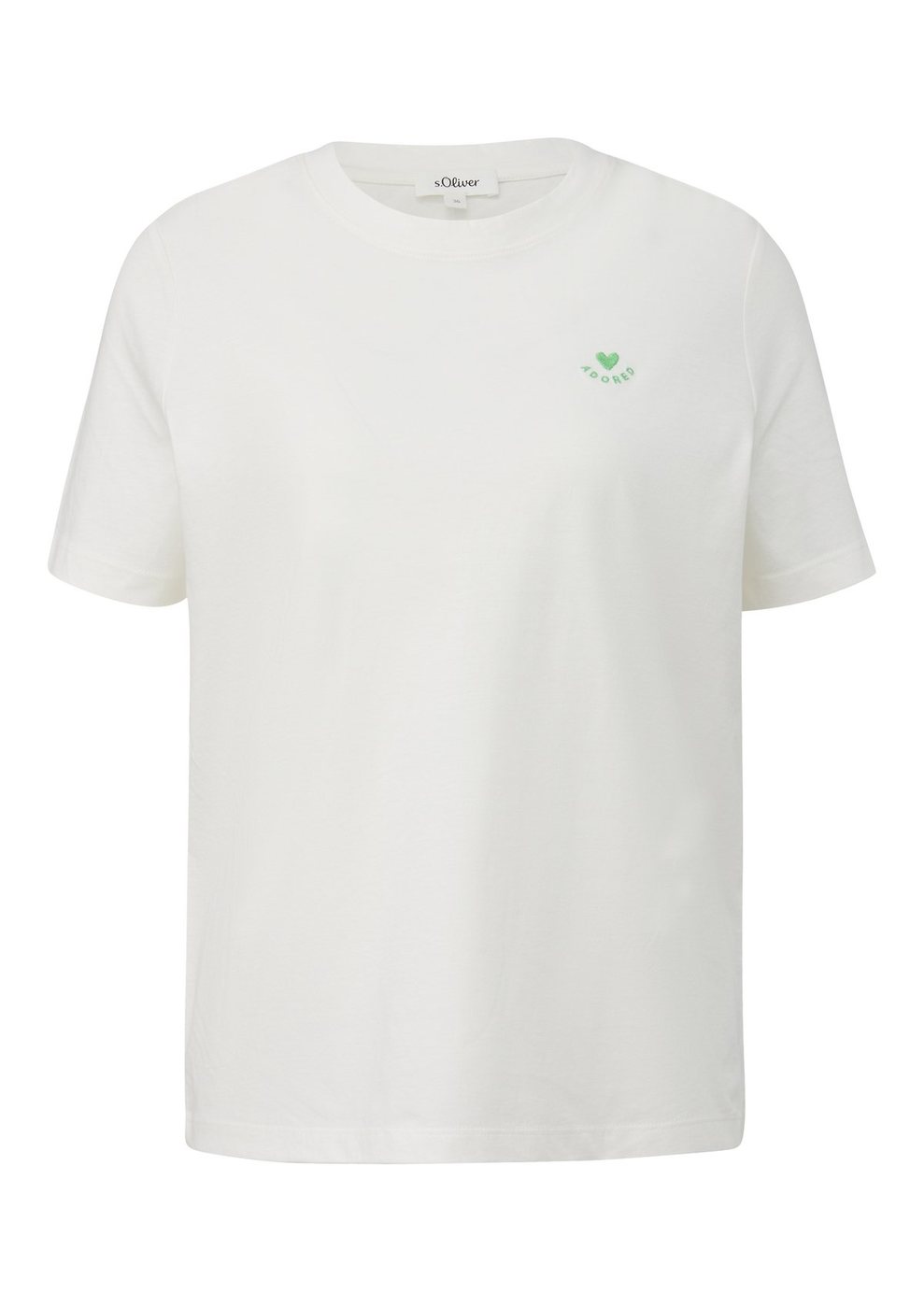 s.Oliver Weiches Jersey-T-Shirt mit Frontprint im Relaxed Fit – WHITE