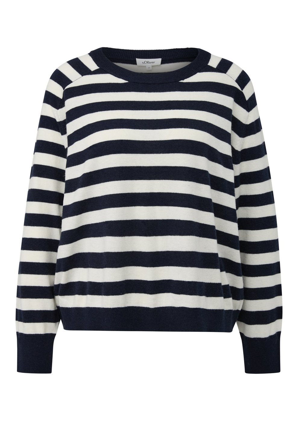 s.Oliver Weicher Strickpullover aus Viskosemix – BLUE